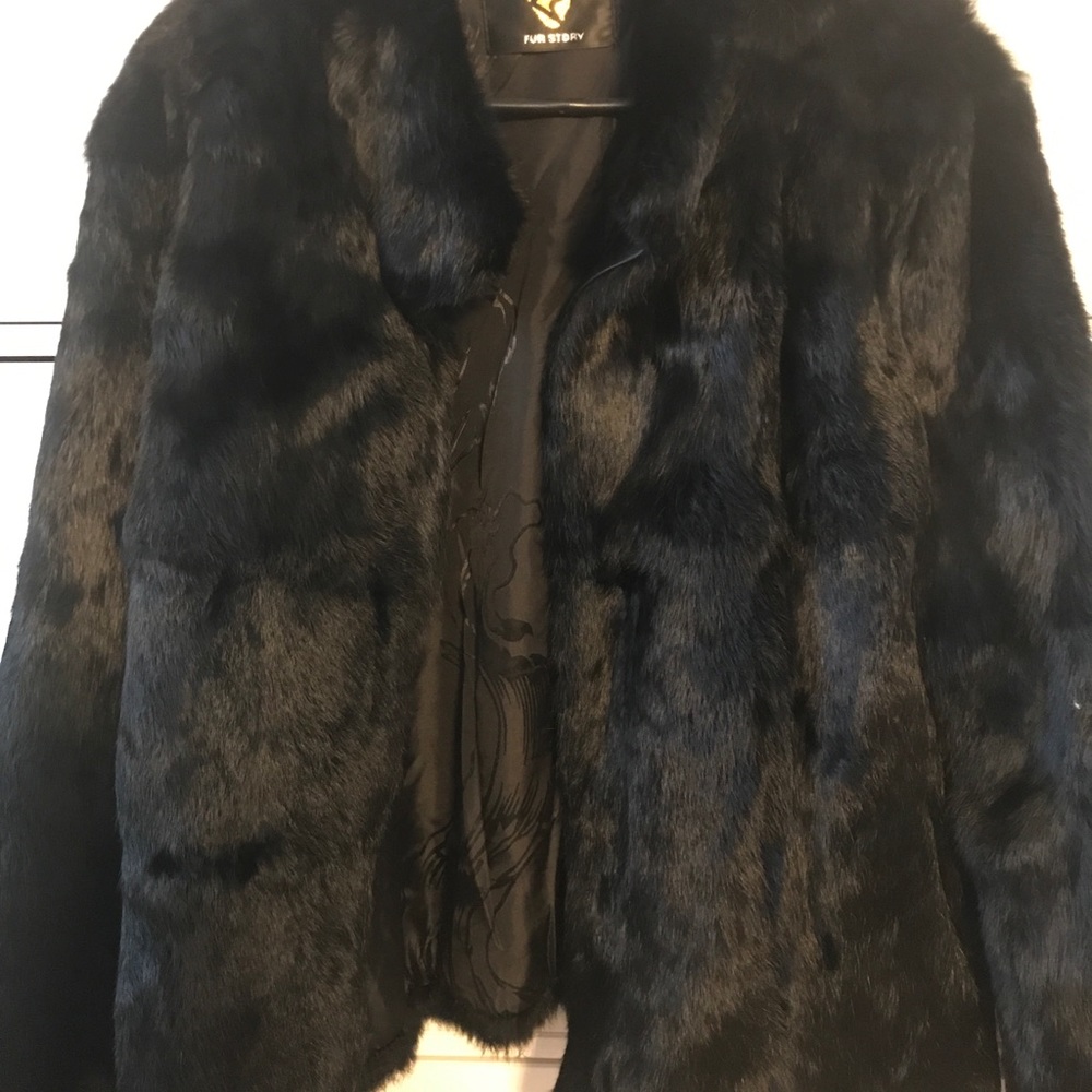 Real rabbit fur coat